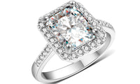 Square Big Cubic zircon Crystal Rings for Women - sparklingselections