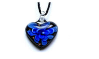 Heart Lampwork Murano Glass Pendant Necklace - sparklingselections