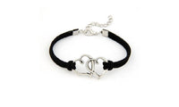 Love Heart Handmade Alloy Rope Charm Weave Bracelet - sparklingselections