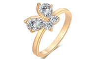 Butterfly Shape Zircon Crystal Ring - sparklingselections
