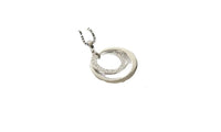 Silver Plated Double Circle Pendant Necklace For Women - sparklingselections