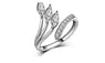 Fashion Silver Leaves Wedding Rings