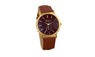 Leather Band Analog Quartz Wristwatch Watches