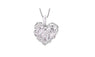 Hollow Heart Cubic Zirconia Pendant Necklace