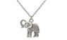 Silver Small Elephant 1.0"X0.9" Pendant Necklace