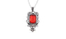 Red Crystal Angel Pendant Necklace