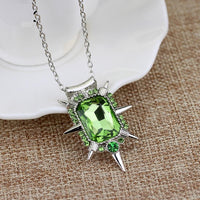 High Quality New Zelena Glinda Glass Pendant Necklace For Women's Fashion Wedding Necklace - sparklingselections
