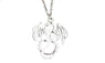 Silver Plated Dragon Pendant Necklace For Women
