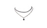 Leather Rope Star Double Chain Pendants Necklaces