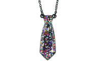 Colorful Tie Shape Pendants Necklace For Women - sparklingselections