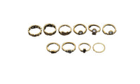 Exaggerated Retro Ten Ring Sets - sparklingselections