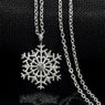 Crystal Snowflake Silver Plated Pendants Necklaces