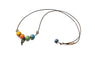 Ceramic Color Beads Leaf Pendant Necklace For Women