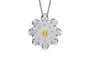 Silver Lotus Flowers Pendant Necklace