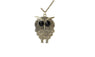 Gold Plated Owl Long Chain Pendant Necklace