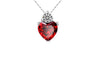 Silver-Plated Zircon Pendant Necklace
