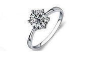 Silver Plated Clear Zircon Wedding Ring - sparklingselections