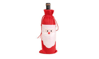 Red Wine Bottle Cover Bags Christmas Dinner Table Decoration - sparklingselections