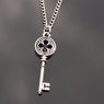 Punk Silver Key Pendant Necklace