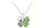 Crystal Clover Pendant Necklace