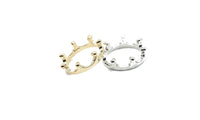 Gold Silver Plated Crown Ring For Women - sparklingselections