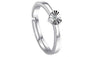 Silver Plated Forever Love Heart Adjustable Ring