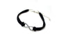 Cross Infinity Leather Charm Eight Bracelet Bangle
