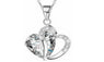 Heart Shape Silver Tone Pendant Necklace