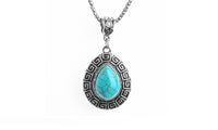 Water Drop Natural Stone Pendant Necklace - sparklingselections