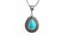 Water Drop Natural Stone Pendant Necklace