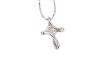 Silver White Plated Crystal Infinity Cross Pendant Necklace - sparklingselections