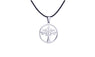 Fashion Hollow Tree Leather Rope Pendant Necklace