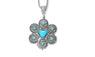 Crystal Natural Stone Flower Pendant Necklace