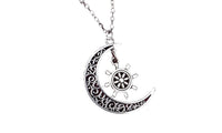 Hollow Flower Moon Boat Pendant Necklace - sparklingselections