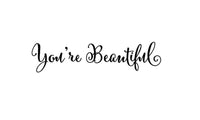 You Are Beautiful Wall Sticker - sparklingselections