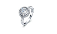 Cubic Zirconia Halo Engagement Bridal Ring For Women - sparklingselections