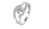 Silver Color Crystal Ring For Women - sparklingselections
