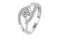 Silver Color Crystal Ring For Women