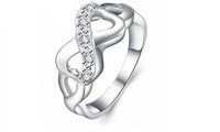 Silver Plated Zircon Fashion Ring Women - sparklingselections