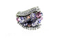Purple Blue Crystal Rings For Women