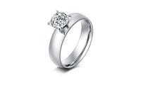 Shining Smooth Titanium Stainless Steel Rings For Women - sparklingselections