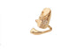 Rhinestones Inlaid Flower Shaped Finger Tip Nail Ring