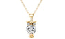 Crystal Zircon Lovely Animal Owl Pendants Necklaces