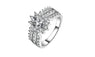 Crystal Silver Cubic Zircon Band Ring