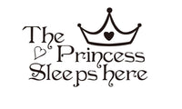 The Princess Sleep Here Wall Stickers - sparklingselections