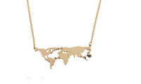 World Map Pendants Necklace For Women - sparklingselections