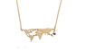 World Map Pendants Necklace For Women