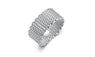 Christmas  Fashion Chain Mesh Silver Plated Ring