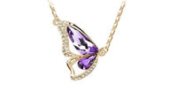 Butterfly Crystal Pendant Necklaces for Women - sparklingselections