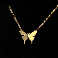 Gold Fashion Cute Butterfly Pendant Necklaces For Women - sparklingselections